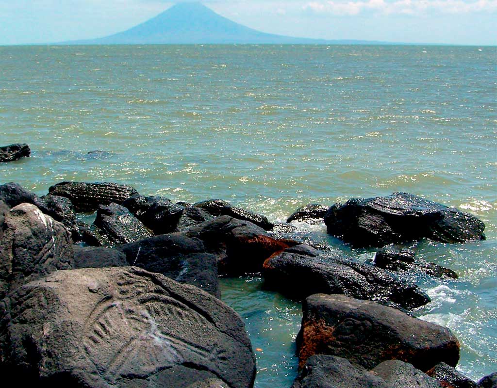 Petroglyphs Zapatera Island.